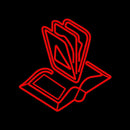 Books Logo Handmade Art Neon Sign
