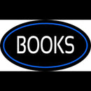 Books Oval Blue Handmade Art Neon Sign