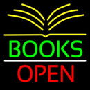 Books Red Open Handmade Art Neon Sign