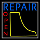 Boot Repair Open Handmade Art Neon Sign