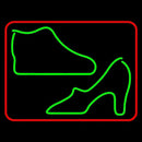 Boot Sandal Red Border Handmade Art Neon Sign