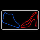 Boot Sandal White Border Handmade Art Neon Sign