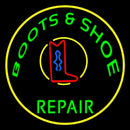 Boots And Shoes Repair With Border Handmade Art Neon Sign