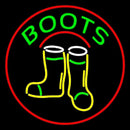 Boots With Logo Red Border Handmade Art Neon Sign