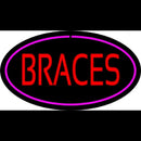 Braces Oval Pink Handmade Art Neon Sign