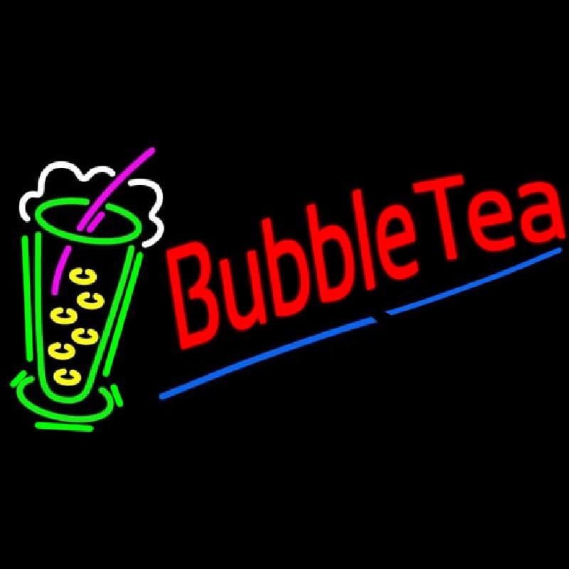 Bubble Tea With Tea Glass Handmade Art Neon Sign