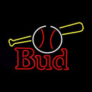 Bud Baseball and Bat Beer Sign Handmade Art Neon Sign