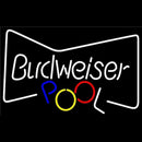 Bud Bowtie with Pool Ball Beer Sign Handmade Art Neon Sign