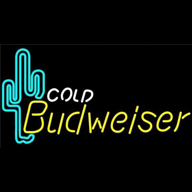 Bud Cold Cactus Beer Sign Handmade Art Neon Sign