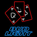 Bud Light Ace And Poker Beer Sign Handmade Art Neon Sign