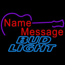 Bud Light Acoustic Guitar Beer Sign Handmade Art Neon Sign