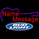 Bud Light Acoustic Guitar Beer Sign Handmade Art Neon Sign
