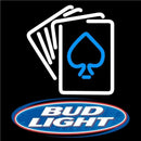 Bud Light Cards Beer Sign Handmade Art Neon Sign