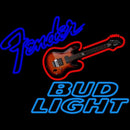 Bud Light Fender Guitar Beer Sign Handmade Art Neon Sign