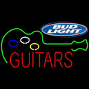 Bud Light Guitar Flashing Beer Sign Handmade Art Neon Sign