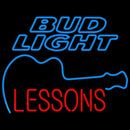 Bud Light Guitar Lessons Beer Sign Handmade Art Neon Sign