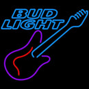 Bud Light Guitar Purple Red Beer Sign Handmade Art Neon Sign