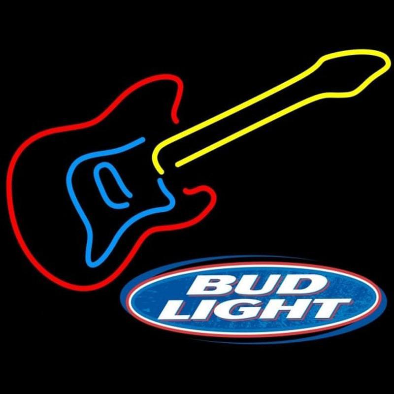 Bud Light Logob Guitar Beer Sign Handmade Art Neon Sign