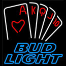 Bud Light Poker Series Beer Sign Handmade Art Neon Sign