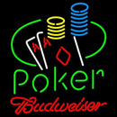 Budweiser Poker Ace Coin Table Beer Sign Handmade Art Neon Sign