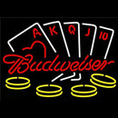 Budweiser Poker Ace Series Beer Sign Handmade Art Neon Sign