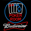 Budweiser Poker Room Beer Sign Handmade Art Neon Sign