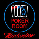 Budweiser Poker Room Beer Sign Handmade Art Neon Sign