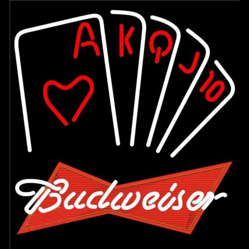 Budweiser Poker Series Beer Sign Handmade Art Neon Sign