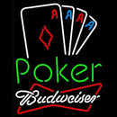 Budweiser Poker Tournament Beer Sign Handmade Art Neon Sign