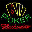 Budweiser Poker Yellow Beer Sign Handmade Art Neon Sign