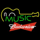 Budweiser Red Music Guitar Beer Sign Handmade Art Neon Sign