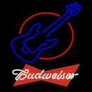 Budweiser Red Red Round Guitar Beer Sign Handmade Art Neon Sign