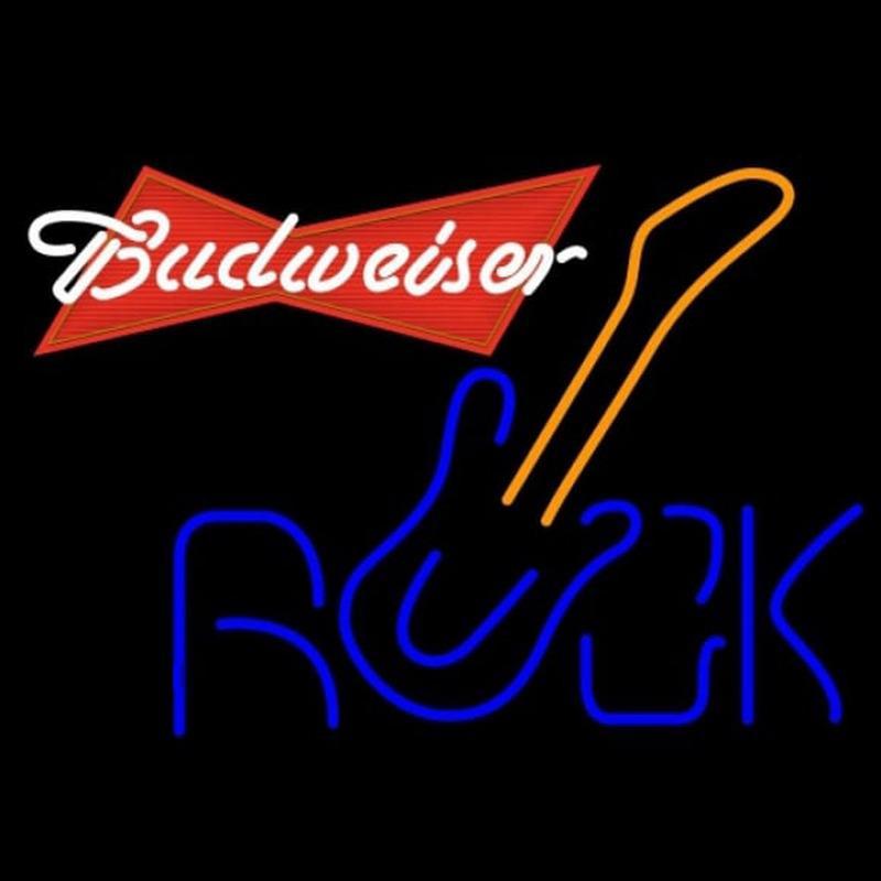 Budweiser Red Rock Guitar Beer Sign Handmade Art Neon Sign
