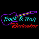 Budweiser Rock N Roll Guitar Beer Sign Handmade Art Neon Sign