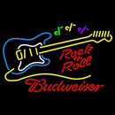 Budweiser Rock N Roll Yellow Guitar Beer Sign Handmade Art Neon Sign