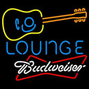 Budweiser White Guitar Lounge Beer Sign Handmade Art Neon Sign