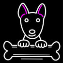 Bull Terrier Poster Handmade Art Neon Sign
