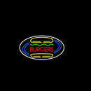 Burgers Oval Handmade Art Neon Sign
