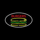 Burgers Oval Handmade Art Neon Sign