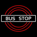 Bus Stop Border Handmade Art Neon Sign