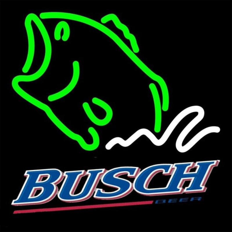 Busch Bass Fish Beer Sign Handmade Art Neon Sign