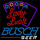 Busch Lady Luck Series Beer Sign Handmade Art Neon Sign