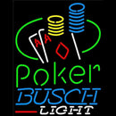 Busch Light Poker Ace Coin Table Beer Sign Handmade Art Neon Sign