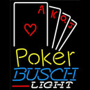 Busch Light Poker Ace Series Beer Sign Handmade Art Neon Sign