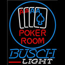 Busch Light Poker Room Beer Sign Handmade Art Neon Sign