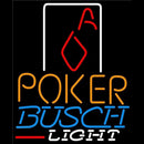 Busch Light Poker Squver Ace Beer Sign Handmade Art Neon Sign