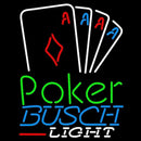Busch Light Poker Tournament Beer Sign Handmade Art Neon Sign