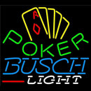 Busch Light Poker Yellow Beer Sign Handmade Art Neon Sign