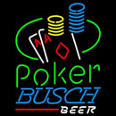 Busch Poker Ace Coin Table Beer Sign Handmade Art Neon Sign