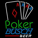 Busch Poker Tournament Beer Sign Handmade Art Neon Sign